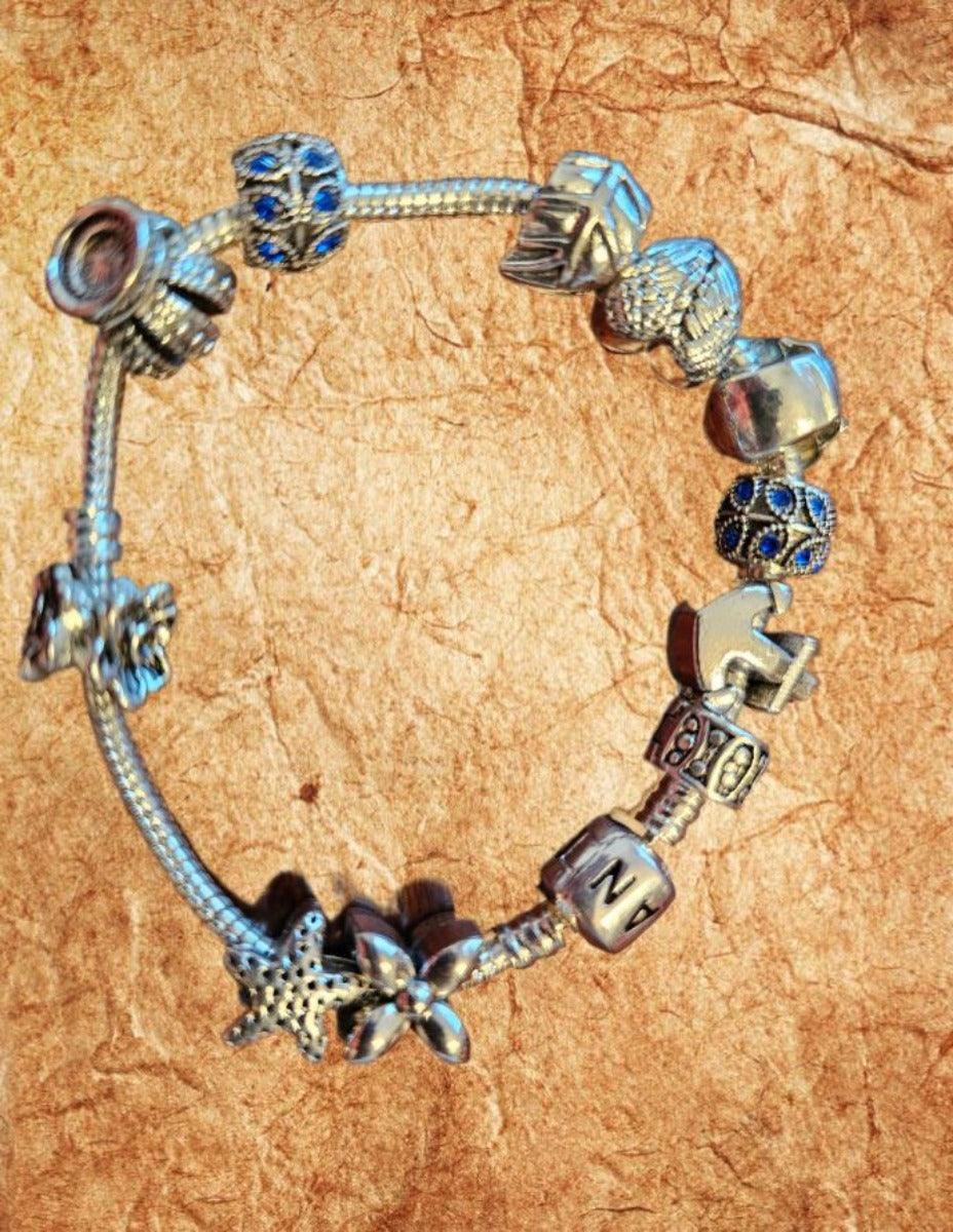 12-Charm PANDORA Bracelet 925 Sterling SILVER