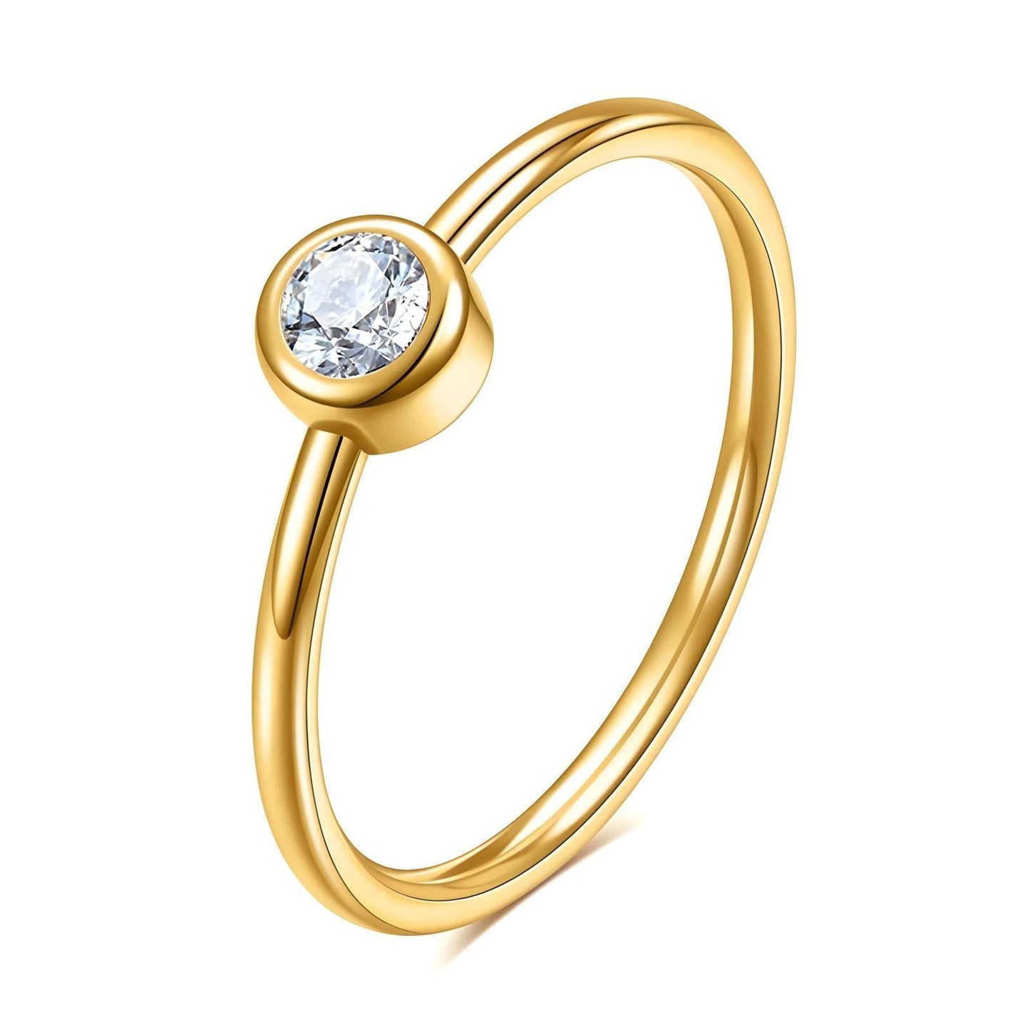 18K GOLD Sleek Elegance RING waterproof and hypoallergenic - OmKrust