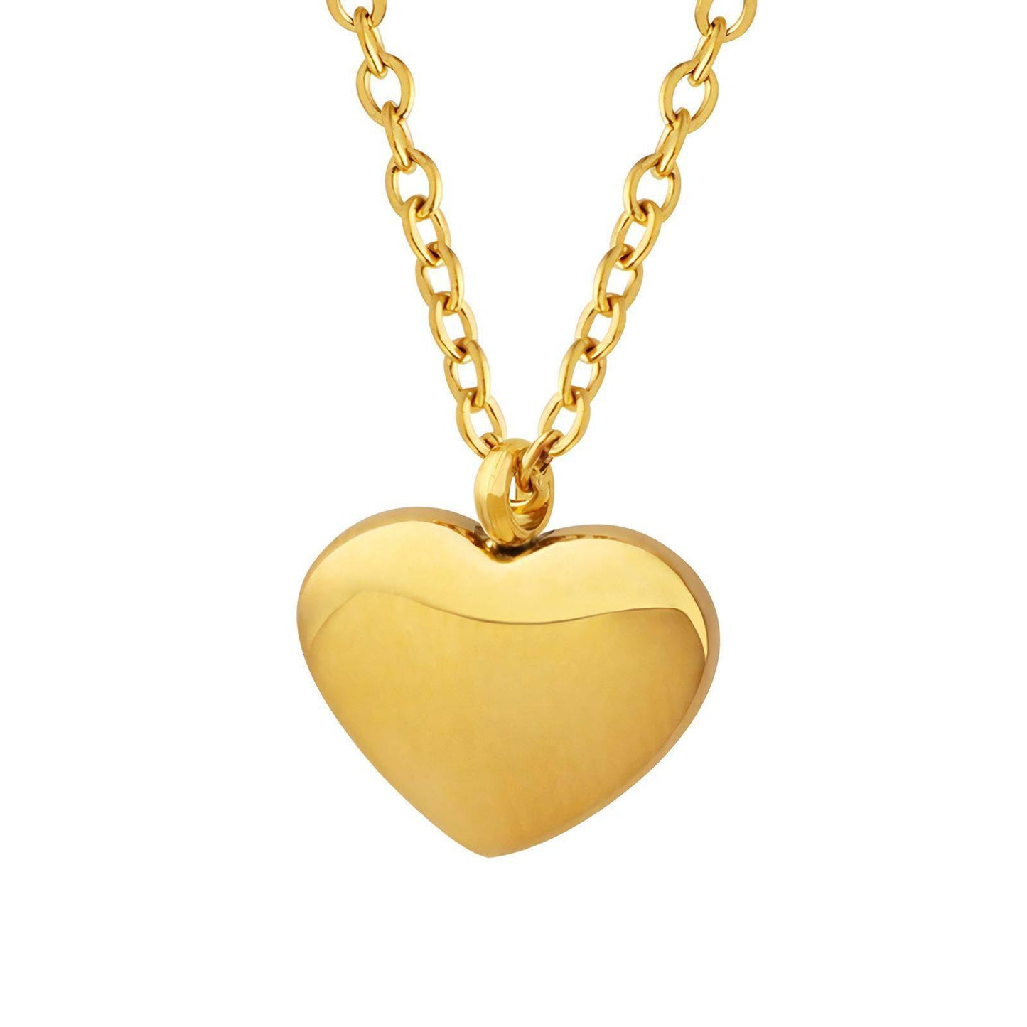 Dainty Golden Heart Embrace Necklace 18 K Gold-Plated - OmKrust