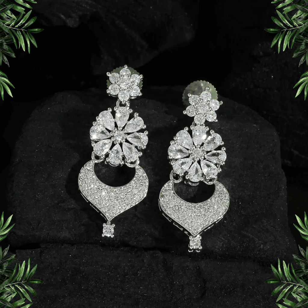 Exquisite Cubic Zirconia Chandelier Diamond Earrings - OmKrust
